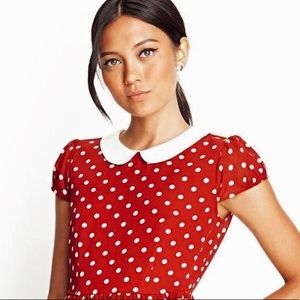 forever 21 red white polka dot top